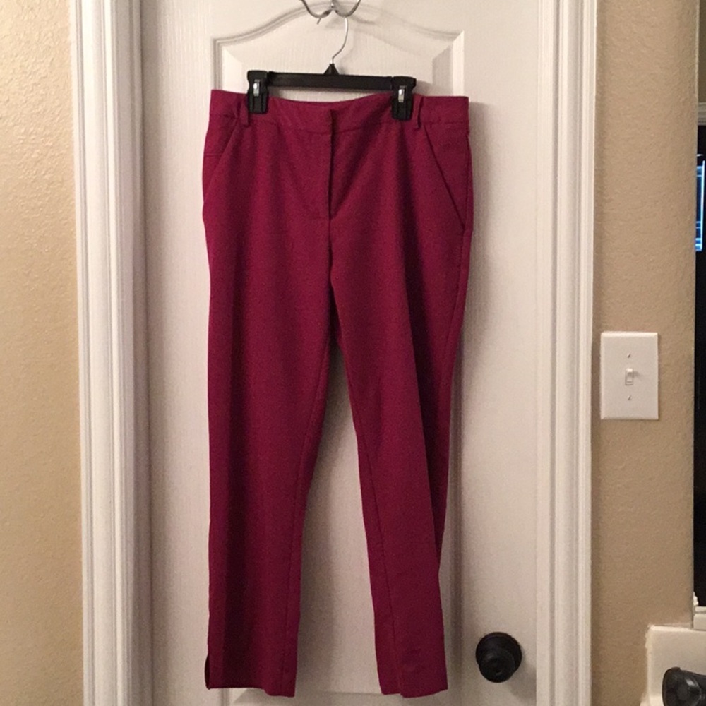 Magenta trousers size 6